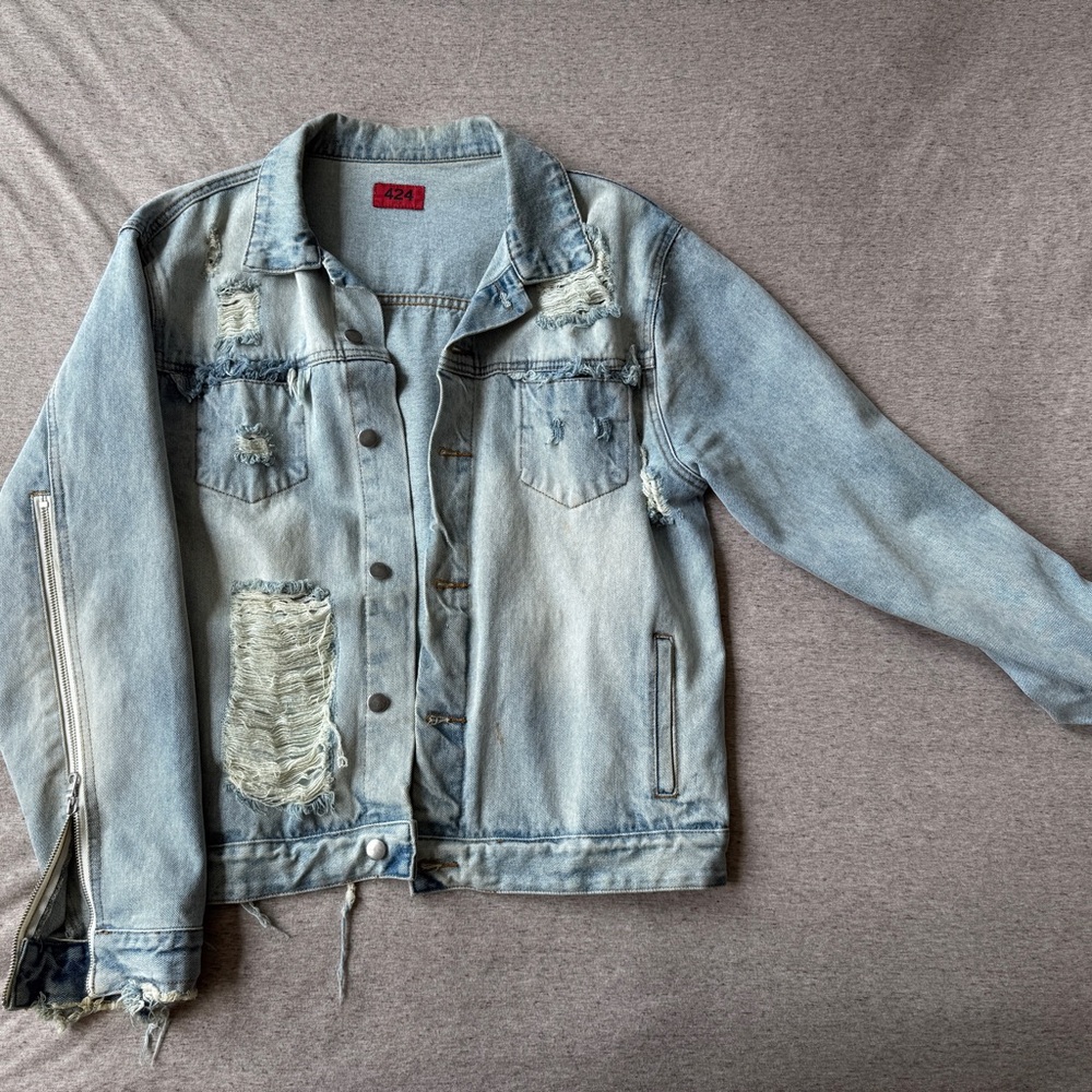 424, Distressed Denim Jacket